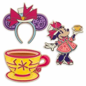 NEU DISNEY MINNIE MOUSE DIE HAUPTATTRAKTION VERRÜCKTER MARSCH TEEPARTY ANSTECKNADELN SET - Bild 1 von 3