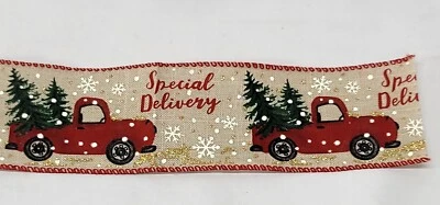 Member's Mark Premium Holiday Themed Wired Edge Ribbon 2.5" Wide x 50 Yards Roll - Image 1 of 2