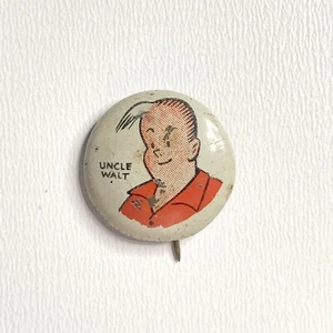 VINTAGE 1945 Kellogg's PEP - Uncle Walt - Cereal Pinback Button A - Bild 1 von 5