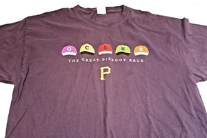 Pittsburgh Pirates Great Pierogi Race T-Shirt MLB Baseball FLAW 100% Cotton - Picture 1 of 6