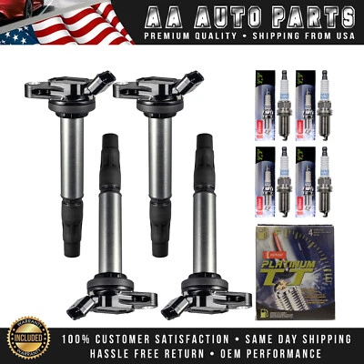 4x Ignition Coil & 4 Denso Iridium Spark Plug Fit Scion xD 1.8L I4 UF596 - Image 1 of 4