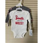 Carter&#39;s &quot;Santa, I Was The Nicest&quot; 2pc bodysuit set 3m NWT Candy Canes
