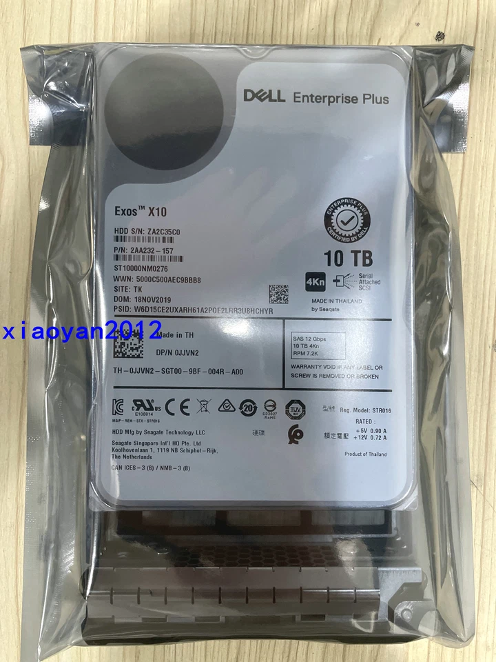 Dell Compellent JJVN2-CML 10TB 7.2K NL SAS 3.5" 12Gbps 4K Hard Drive - Image 1 of 1