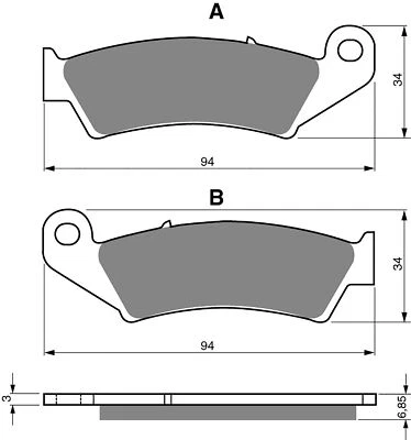 Goldfren Brake Pads Front For Suzuki RM250 X/Y/K1/K2/K3/K4/K5/K6/K7 1999-2005 - Image 1 of 2
