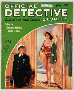 Official Detective Stories Magazine, June 1955, Vintage True Crime Stories, Pulp - Picture 1 of 4