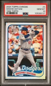 2024 Topps Chrome 1989 Topps Baseball Shohei Ohtani #89CB-5 PSA 10 LA Dodgers - Picture 1 of 3