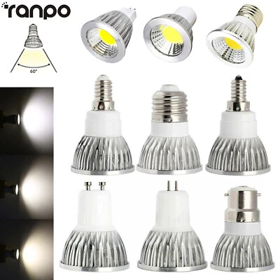 GU10 MR16 Dimmable B22 GU5.3 E27 E14 6W 9W 12W LED Spotlight Bulbs White Lamp S1 - Image 1 of 4