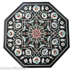 20" Coffee Center Table Top Marble Inlay Pietra Dura Art For Home Decor & Gift - Picture 1 of 4