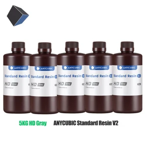 5KG(HD Gray) ANYCUBIC Standard Resin V2 405nm für LCD 3D Drucker Gray UV Resin - Bild 1 von 9