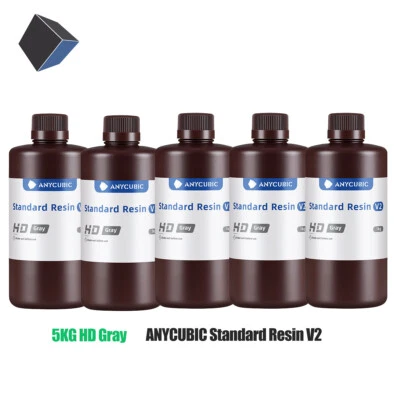 5 kg (HD Gray) ANYCUBIC resina standard V2 405 nm per stampante LCD 3D grigio resina UV