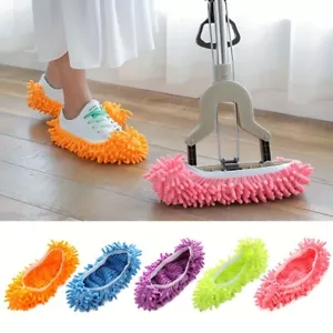 Women'S Washable Microfiber Mop Slippers - Floor Cleaning Shoe Covers, 1 Pair - Picture 1 of 15