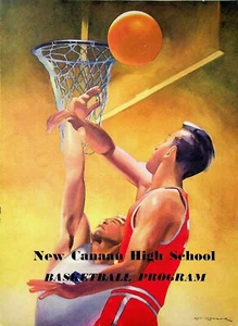 Vtg 1950's New Canaan Conn. High School Basketball Program m1953 - Picture 1 of 4