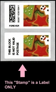 US CVP101 CVPT24 Holiday Cookies Kiosk ATM F Not Valid vert pair MNH 2017 - Picture 1 of 1