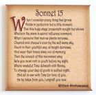 Sonnet 15 FRIDGE MAGNET (3 x 3 inches) William Shakespeare