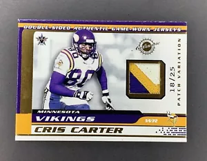 2001 Vanguard Double Sided Cris Carter/Robert Smith 3 color Game Used Patches/25 - Picture 1 of 2