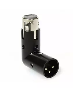 Adaptador en ángulo LyxPro XLR macho a hembra 4 posiciones de ángulo cable de micrófono de 90 grados - Imagen 1 de 7