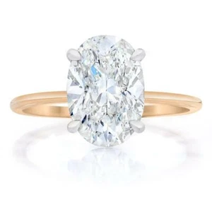 1ct Simulated Diamond Engagement Ring Rose Gold Plated Solitaire Women - Picture 1 of 5