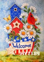 Welcome Garden Flags Colorful Wildflowers Birds Yard Banner Summer Outdoor Decor Welcome Garden Flags Colorful Wildflowers Birds Yard Banner Summer Outdoor Decor