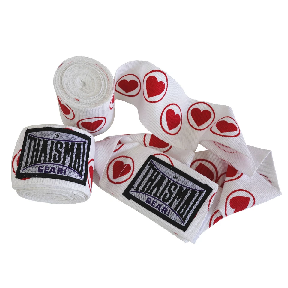 Pink Heart Hand Wraps for Boxing 180" Equipment MMA UFC Muaythai Kick Valentine - Image 1 of 1