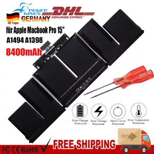 A1494 Akku für Apple Macbook Pro Retina 15" A1398 Ende 2013-Mitte 2014 8400 mAh - Bild 1 von 9