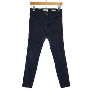 Pantalones de mezclilla ajustados FRAME Le High para mujer talla 28 negros elásticos Vian tiro medio - Imagen 1 de 10