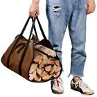 Large Capacity Carry Storage Bag Foldable Fireplace Wood Holder  Yard