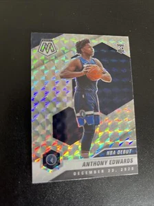 2021-22 Panini Mosaic, “NBA Debut Silver Mosaic Prizm RC, Anthony Edwards #261 - Picture 1 of 2