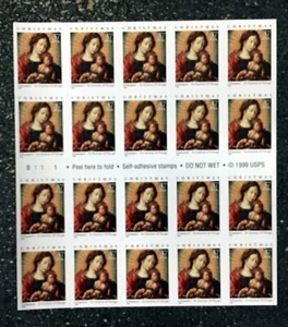 USA2002 #3675a 37c Madonna & Child by Gossaert - Booklet of 20 Mint (#B1111) - Picture 1 of 2