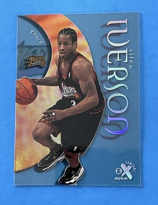 1998-99 SKYBOX E-X CENTURY ALLEN IVERSON #5 ACETATE CARD PHILADELPHIA 76ERS - Image 1 of 3