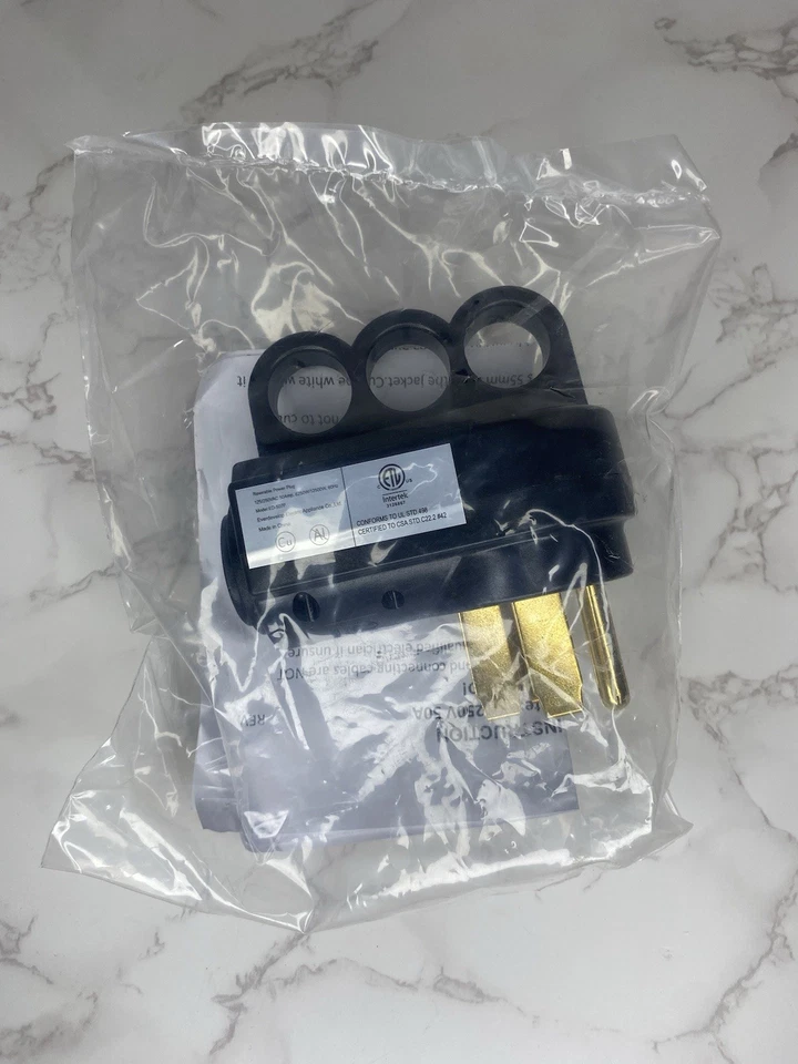 ED-507P 50A Replacement RV Male Plug 14-50P Rewirable Power Plug 125/250V 6250W - Image 1 of 1