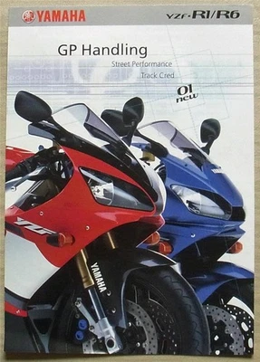 YAMAHA YZF-R1 & YZF-R6 Motorcycles Sales Brochure 2001 #3MC-0107025-01E - Image 1 of 2