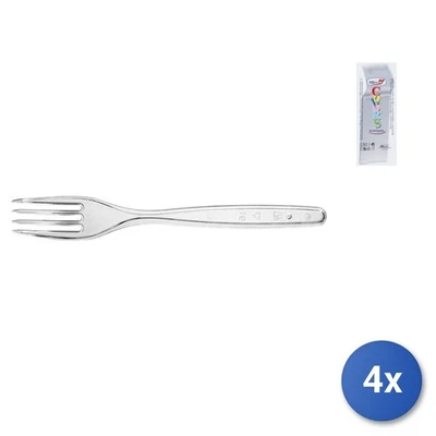 4x Confezione 20 Forchette Dopla Trasparente 03644 - Immagine 1 di 3