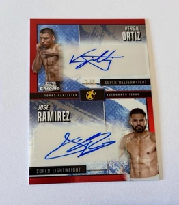 2024 Topps Chrome Boxing Vergil Ortiz / Jose Ramirez Dual Auto /5 Red Stablemate - Bild 1 von 8
