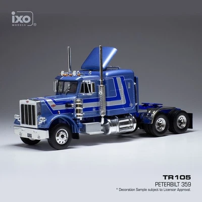 IXO 1/43 TR105 PETERBILT 359 1973 Blu Blue Bleu Blauw decor USA Tractor Cab raro - Immagine 1 di 4