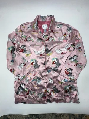 Nick & Nora Pijama Niña Rosa Satinado Top Días de la Semana" Estampado Gatito 10/12 Foto 1 de 3