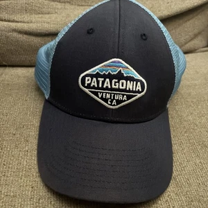 Patagonia Mütze Herren Snapback Truckermütze blau Mesh verstellbar navy Ventura CA - Bild 1 von 6