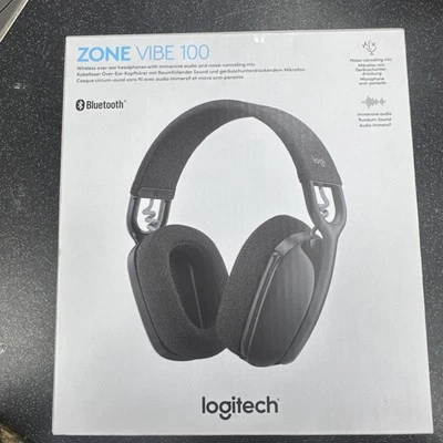 Logitech Zone Vibe 100 Wireless Bluetooth Headset Graphite - Image 1 of 4