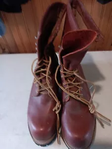 Vintage J.H. Soft Toe Linemans Work Boots Sz 10 D 1T500 Vibram - Picture 1 of 10
