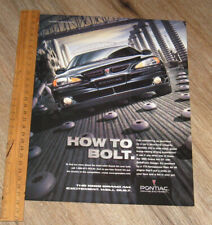 Pontiac Car AD 1999 Grand Am GT original ONE magazine page advertisement
