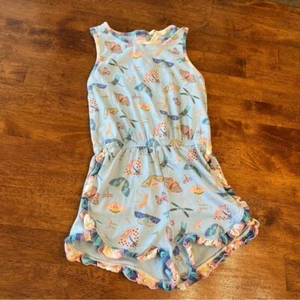 Matilda Jane blue butterfly romper one piece shorts size 8 - Picture 1 of 4
