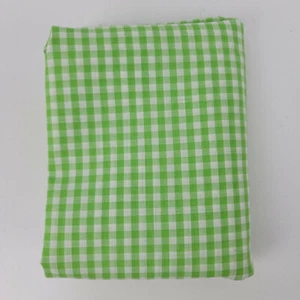 Tela a cuadros verde lima gingham 2,1 yardas 76""x60"" costura acolchado artesanía - Imagen 1 de 10