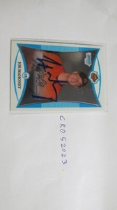 2008 Bowman Chrome Joe Mahoney signed baseball card