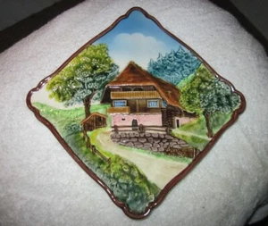 Vintage Western German Majolica - Handmade Diamond Plate - Picture 1 of 3