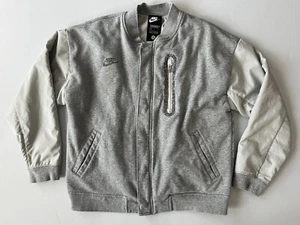Nike Youth Full Zip Gray Bomber Jacket / Coat Sz Large GUC CU9322-050 - Picture 1 of 8
