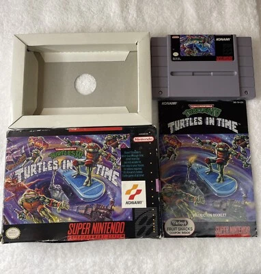 Teenage Mutant Ninja Turtles IV: Turtles in Time (Super Nintendo SNES) Complete - Image 1 of 4
