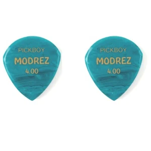 Pickboy Guitar Picks 2-Pack Jazz Style Modrez Resin 4.0mm Hand Turqoise - Picture 1 of 6