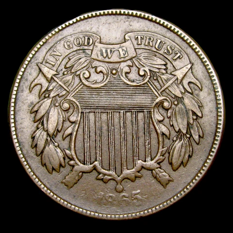 1865 Two Cent Piece 2cp ---- Nice Condition Type Coin ---- #IK923 Cover