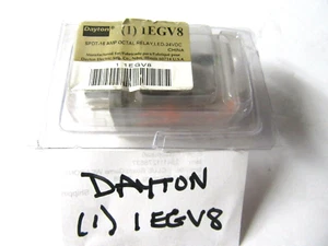 NEW Dayton Octal Relay (1) 1EGV8 SPDT16AMP LED24VDC  - MET27 - Imagen 1 de 9