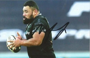 OSPREYS RUGBY UNION: MA'AFU FIA SIGNED 6x4 ACTION PHOTO+COA - Picture 1 of 1