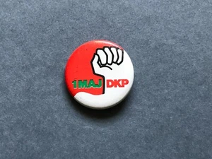 DKP 1 MAJ Deutsche Kommunistische Partei Original Vintage Pinback Button Rare! - Picture 1 of 3